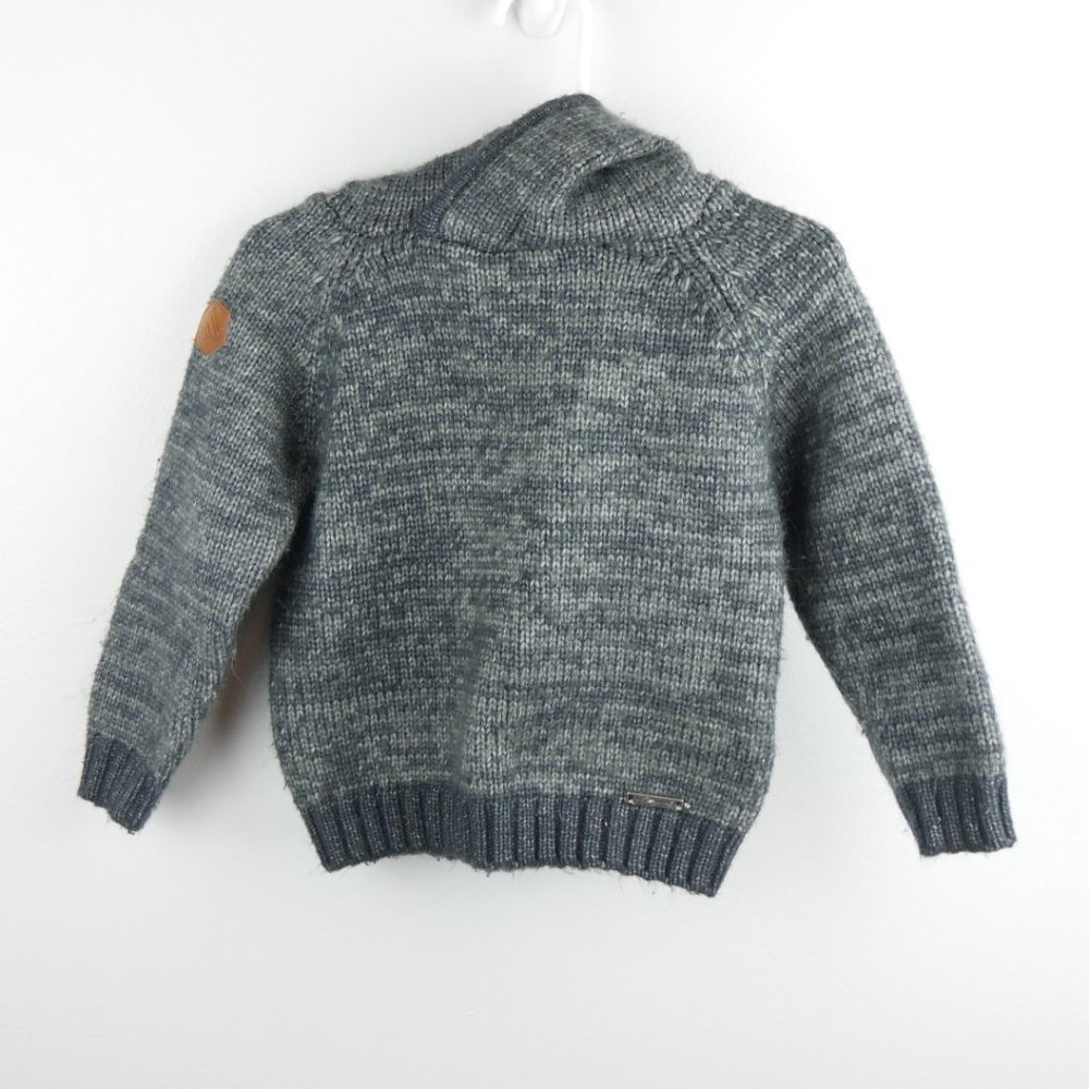 Mayoral Dark Grey Sweater Hoodie with Patch Eight Hood Designed in Spain 2 2T